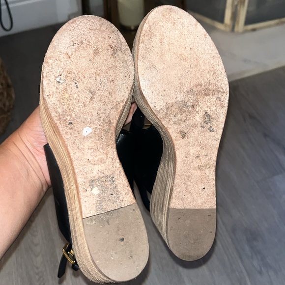 TORY BURCH RAVELLO Black Platform Sandals Shoes - Picture 7 of 8